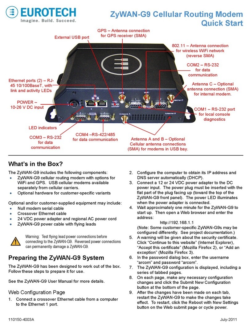 Eurotech ZyWAN-G9 quick start