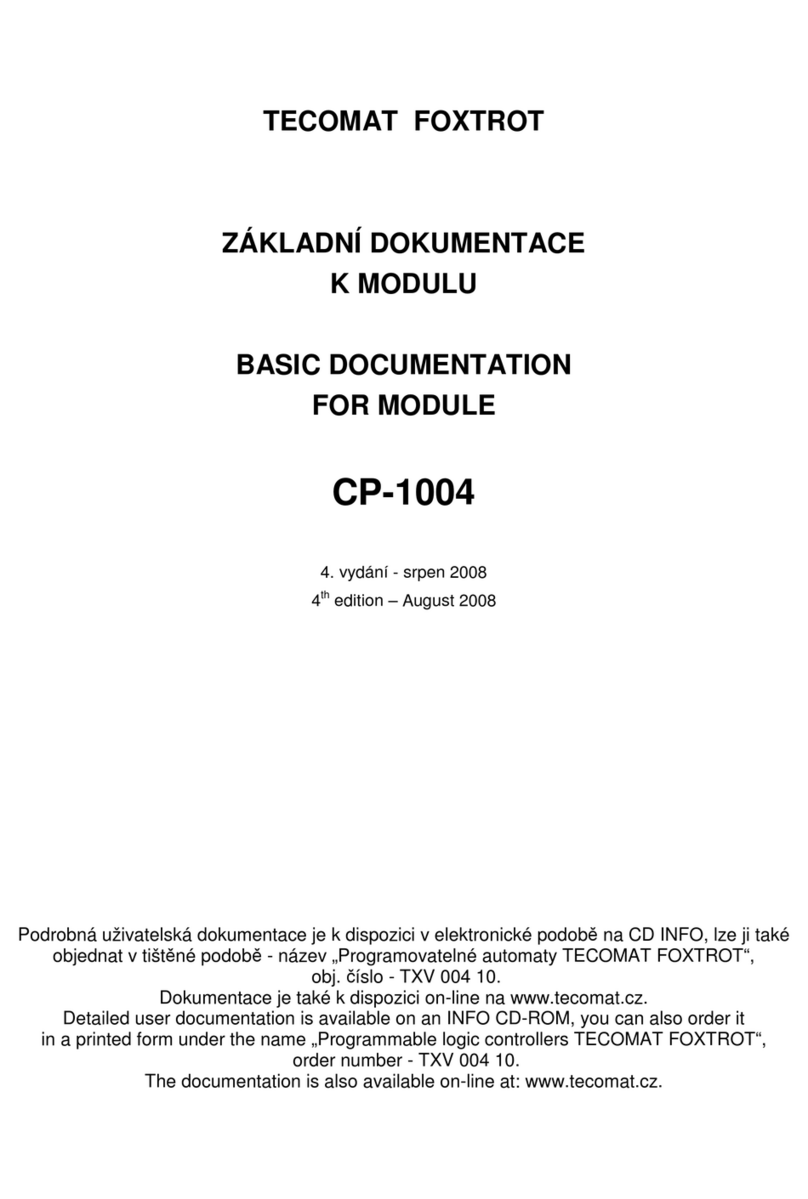 TECOMAT FOXTROT CP-1004 Operator's manual