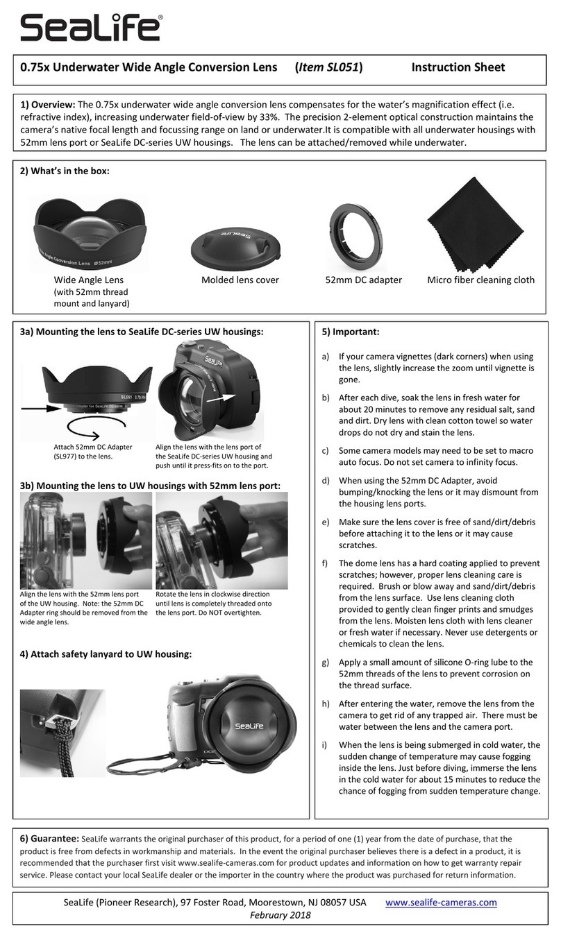 Sealife SL051 instruction sheet