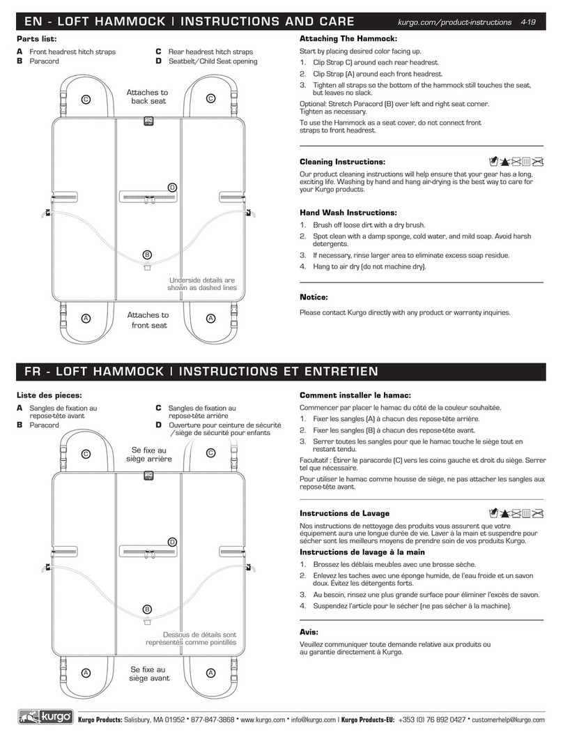 Kurgo LOFT HAMMOCK User manual