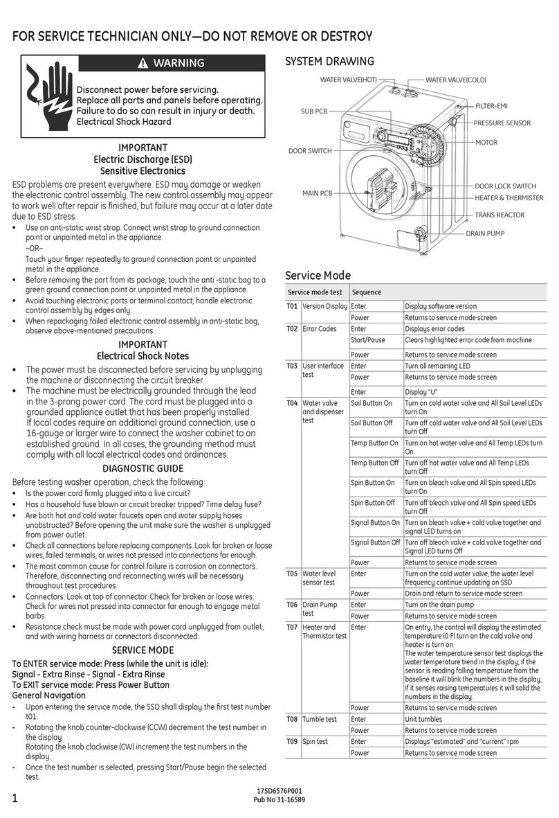 GE WCVH4800K0WW User manual