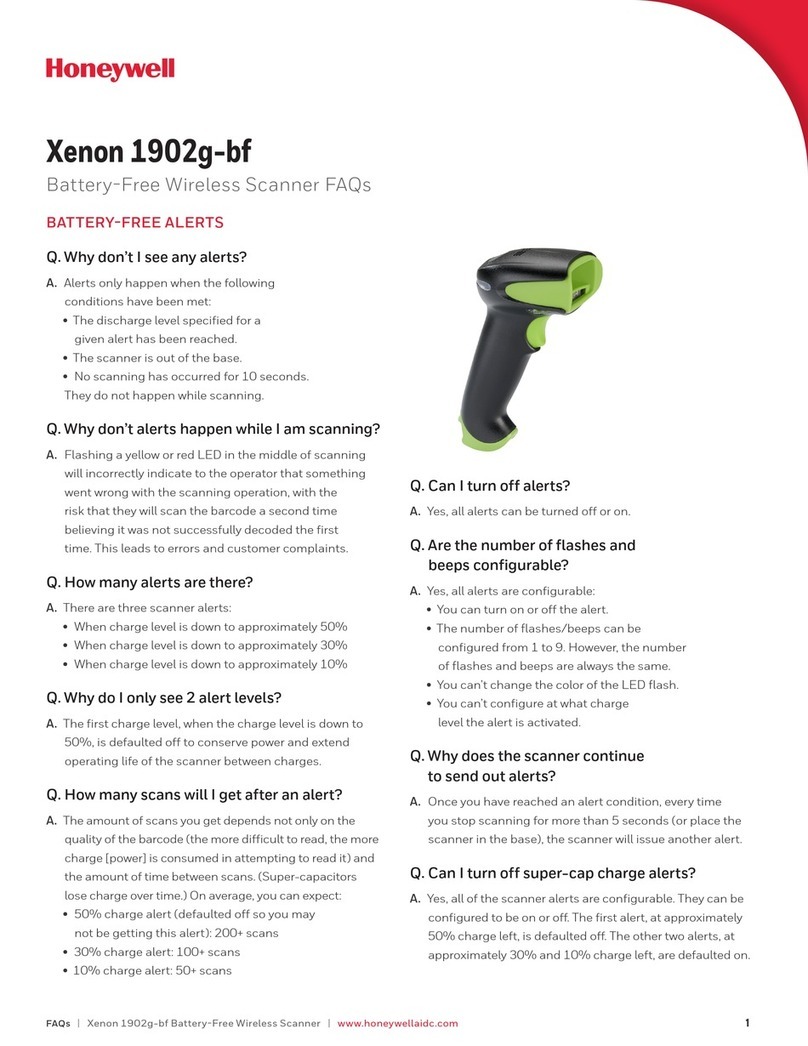 Honeywell XENON 1902G-BF Dimensions Honeywell XENON 1902G-BF Dimensions