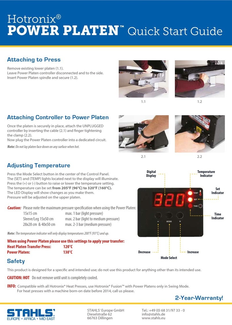 Hotronix Power Platen User manual