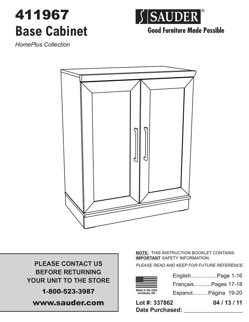 Sauder HomePlus Collection 411967 User manual Sauder HomePlus Collection 411967 User manual