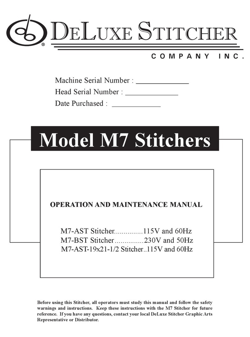 DeLuxe Stitcher M7 Series Operation and maintenance manual