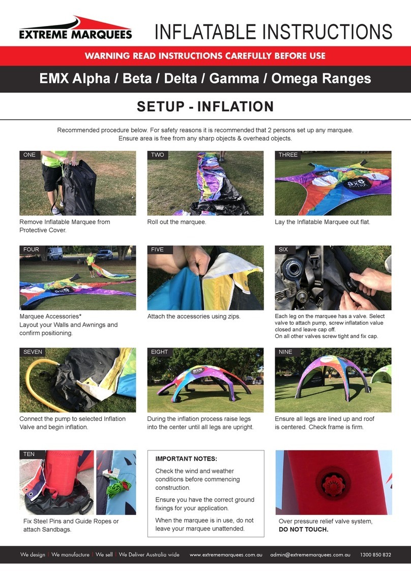 Extreme marquees EMX Beta Series INFLATABLE INSTRUCTIONS