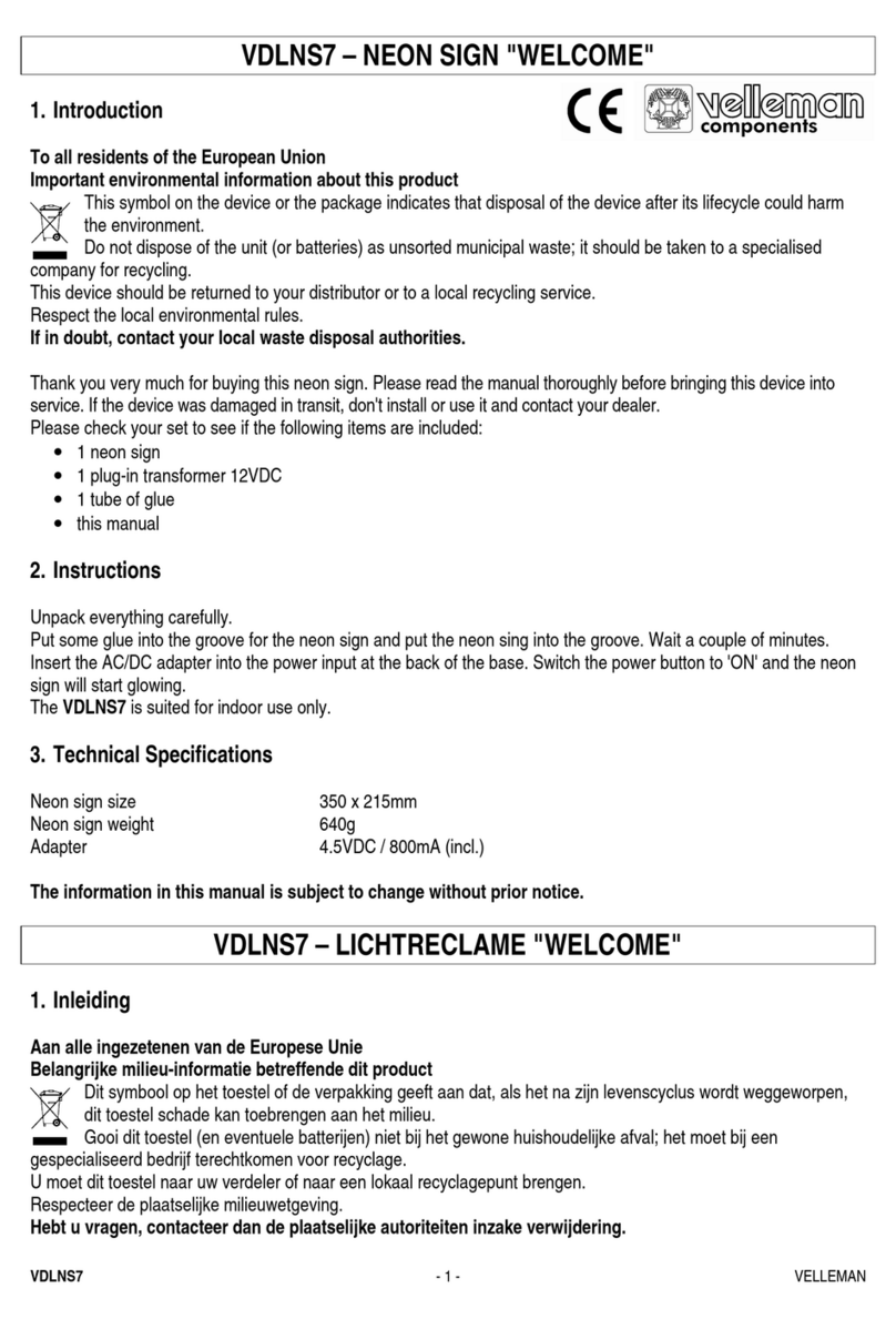 Velleman VDLNS7 User manual