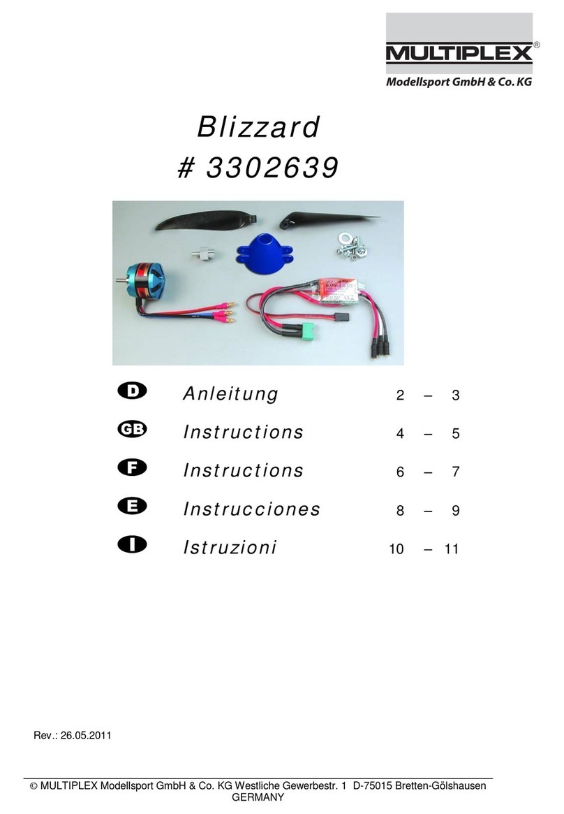 Modellsport MULTIPLEX Blizzard User manual