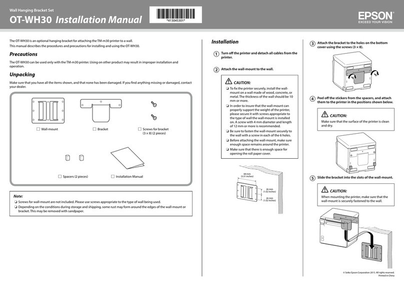 Epson OT-WH30 installation manual