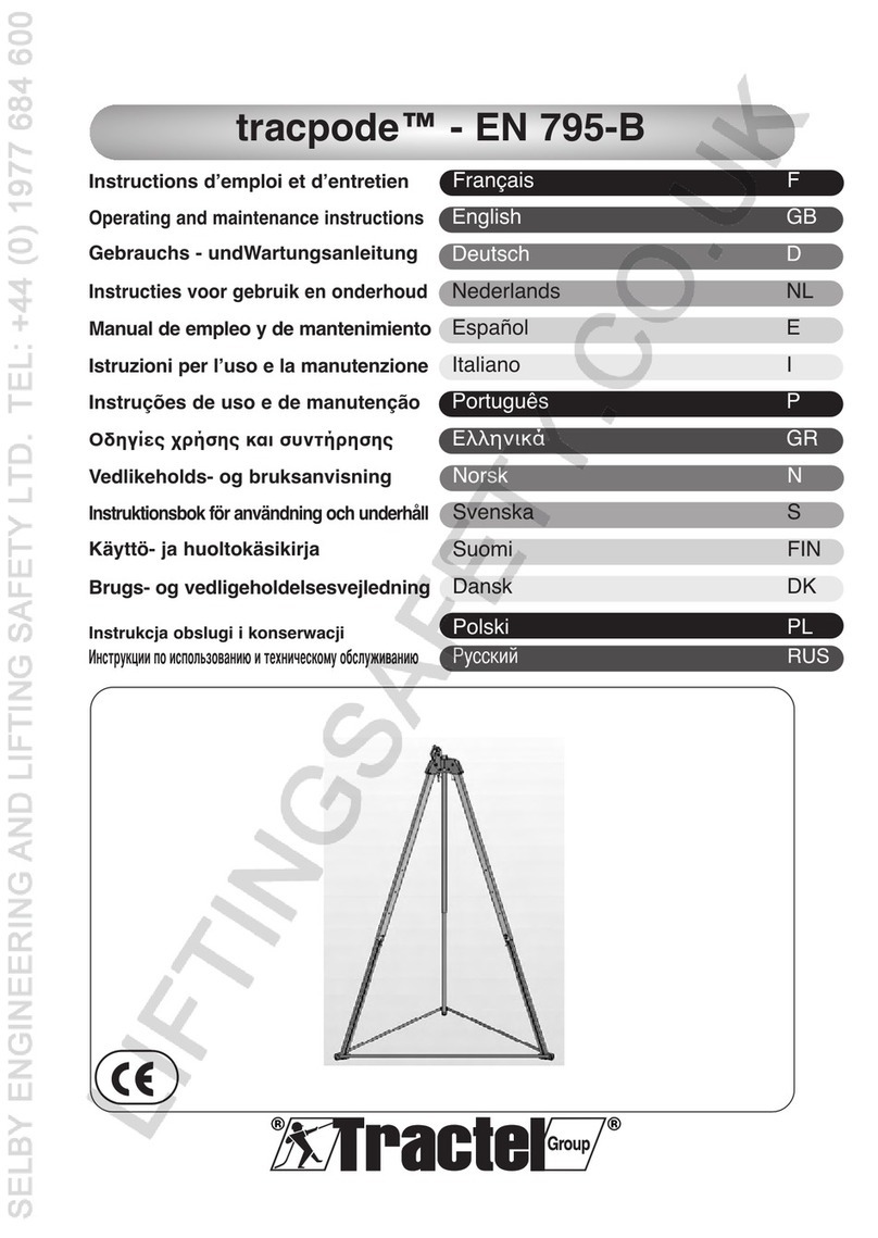 Tractel Tracpode Operating and maintenance instructions