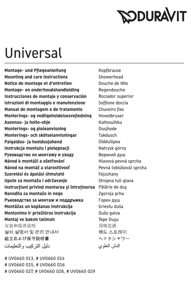 DURAVIT Universal UV0660 013 Mounting instructions