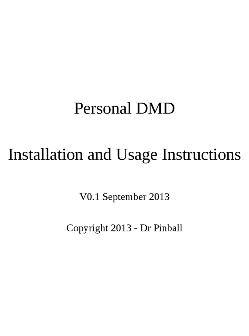 Dr Pinball Personal DMD Installation and usage instructions Dr Pinball Personal DMD Installation and usage instructions