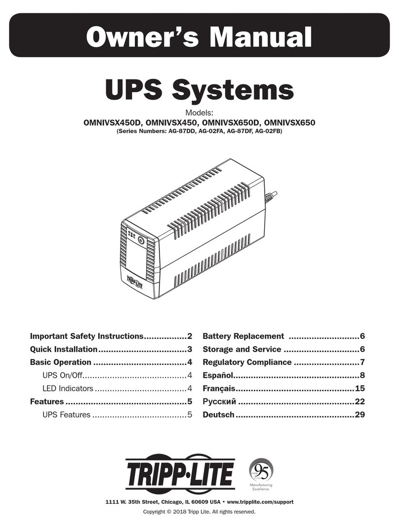 Tripp Lite OMNIVSX450D User manual