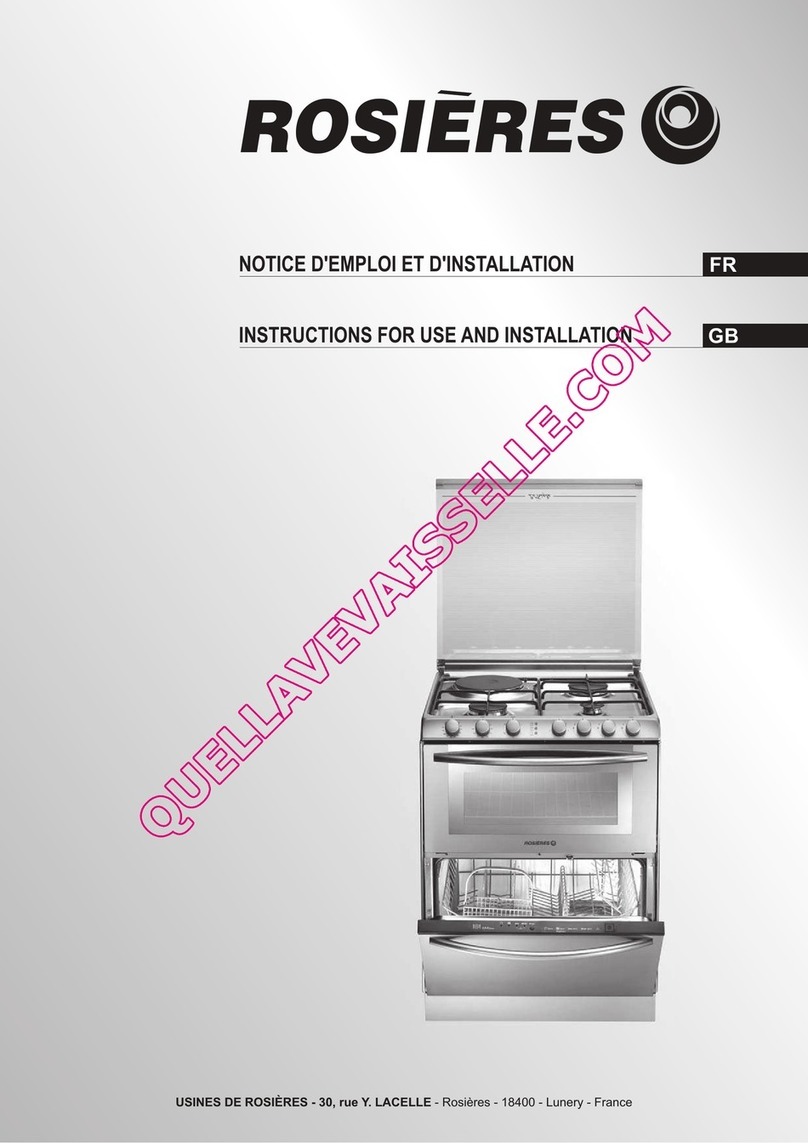 ROSIERES TRIPLE 10 G Instructions for use and installation