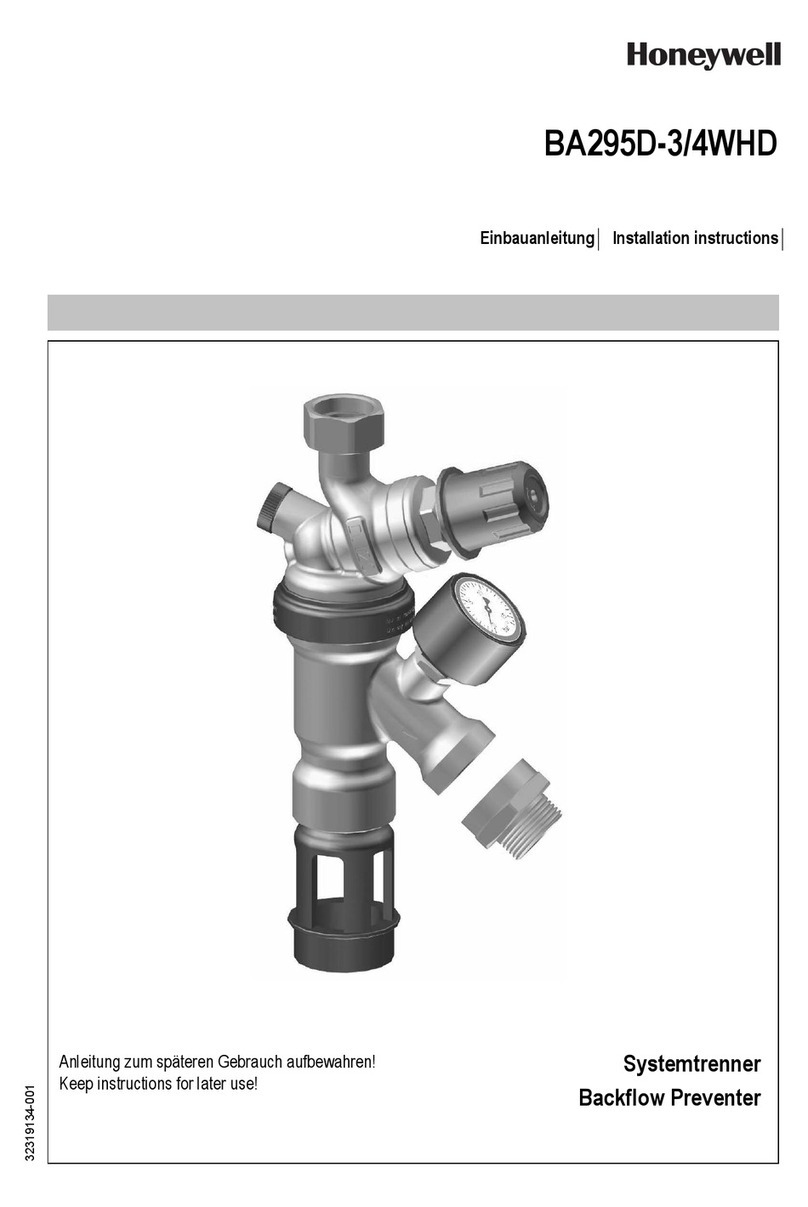 Honeywell BA295D-3/4WHD installation instructions