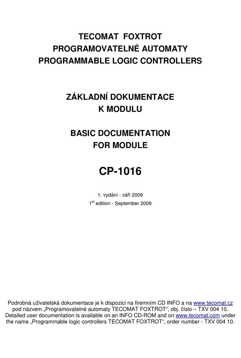 TECOMAT FOXTROT CP-1016 Basic documentation