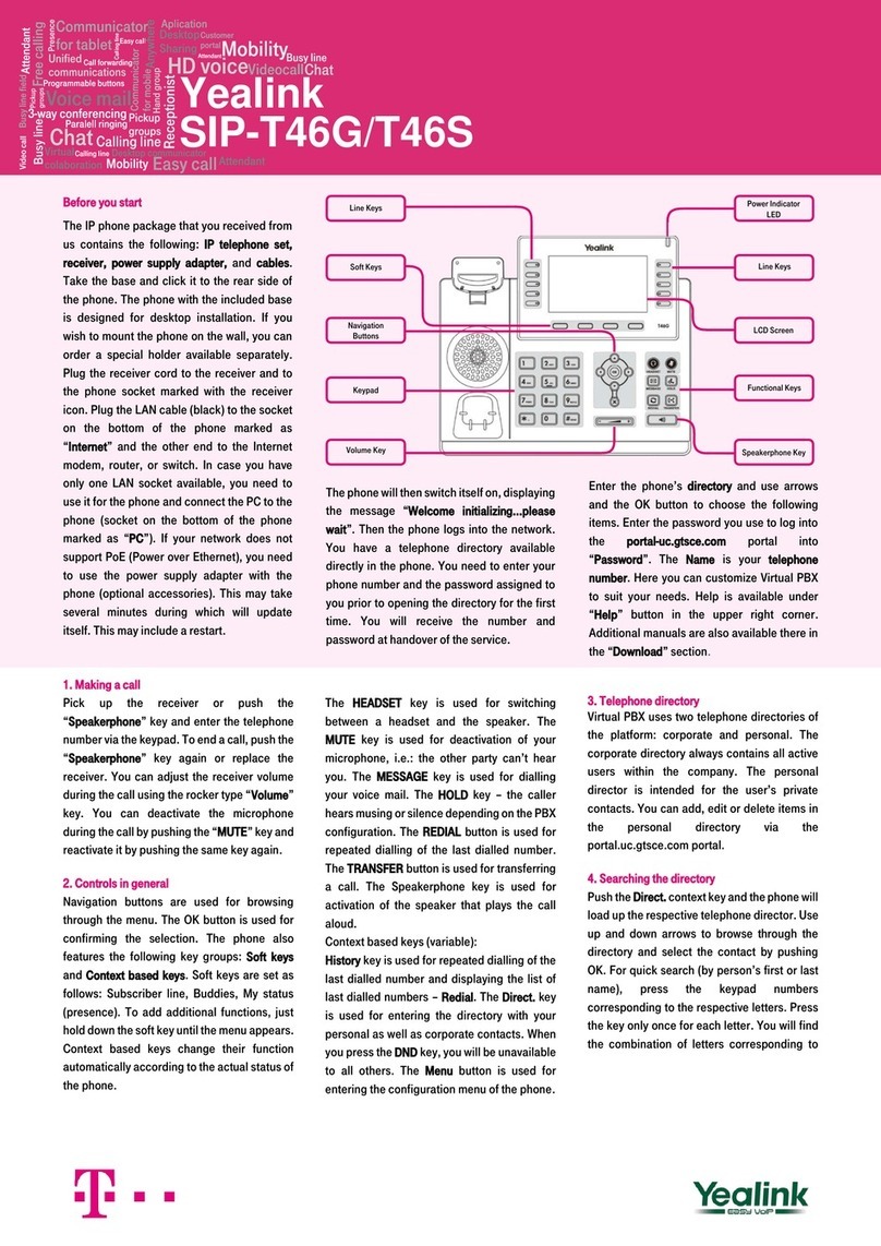 Yealink SIP-T46S User manual Yealink SIP-T46S User manual