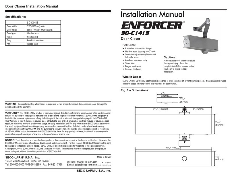 SECO-LARM Enforcer SD-C141S installation manual