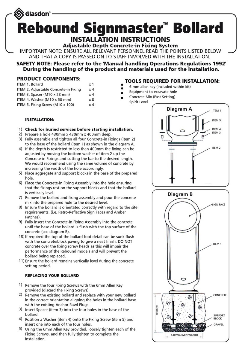 Glasdon Rebound Signmaster installation instructions