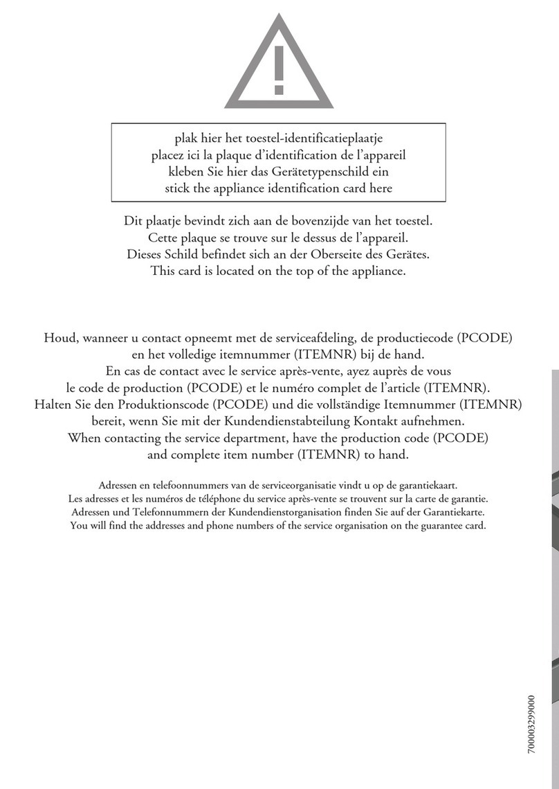 Atag HG6111K User manual