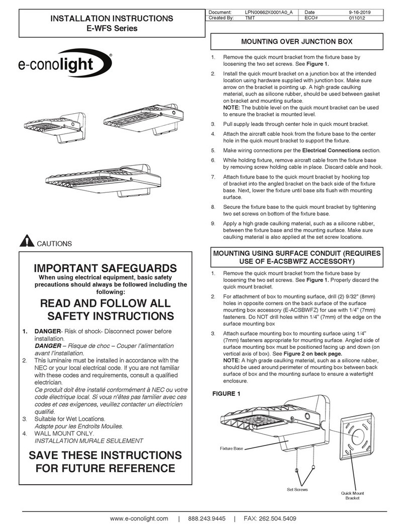 e-conolight E-WFS Series User manual