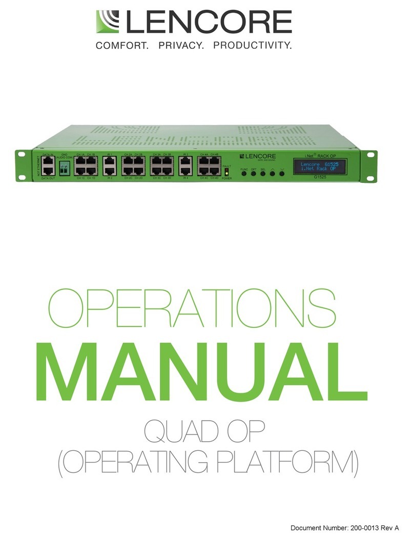 Lencore i.Net Quad OP Operation manual