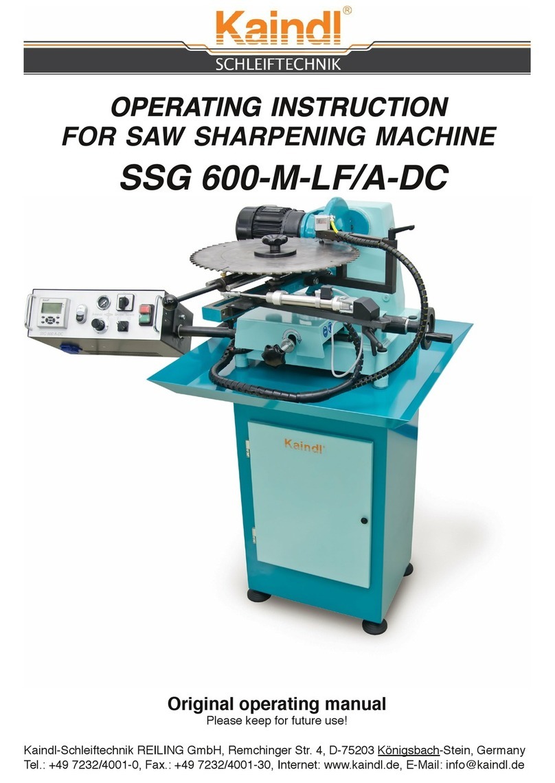 Kaindl SSG 600-M-LF Operating	 instruction