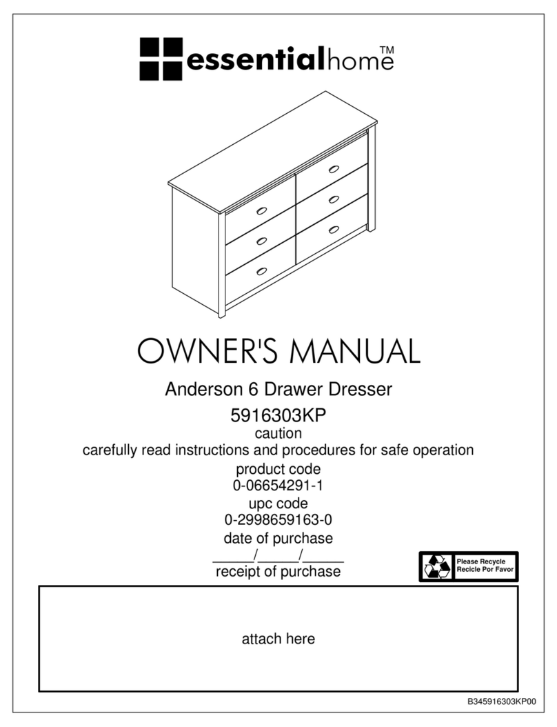 Dorel Ameriwood essential home Anderson 5916303KP User manual Dorel Ameriwood essential home Anderson 5916303KP User manual