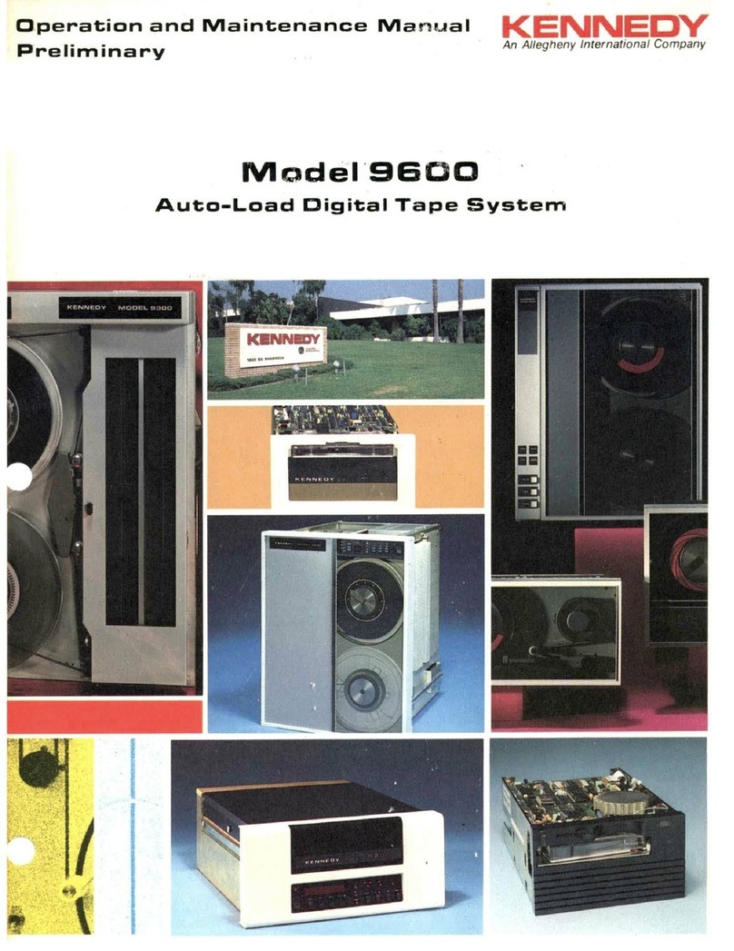 Kennedy 9600 Operation and maintenance manual