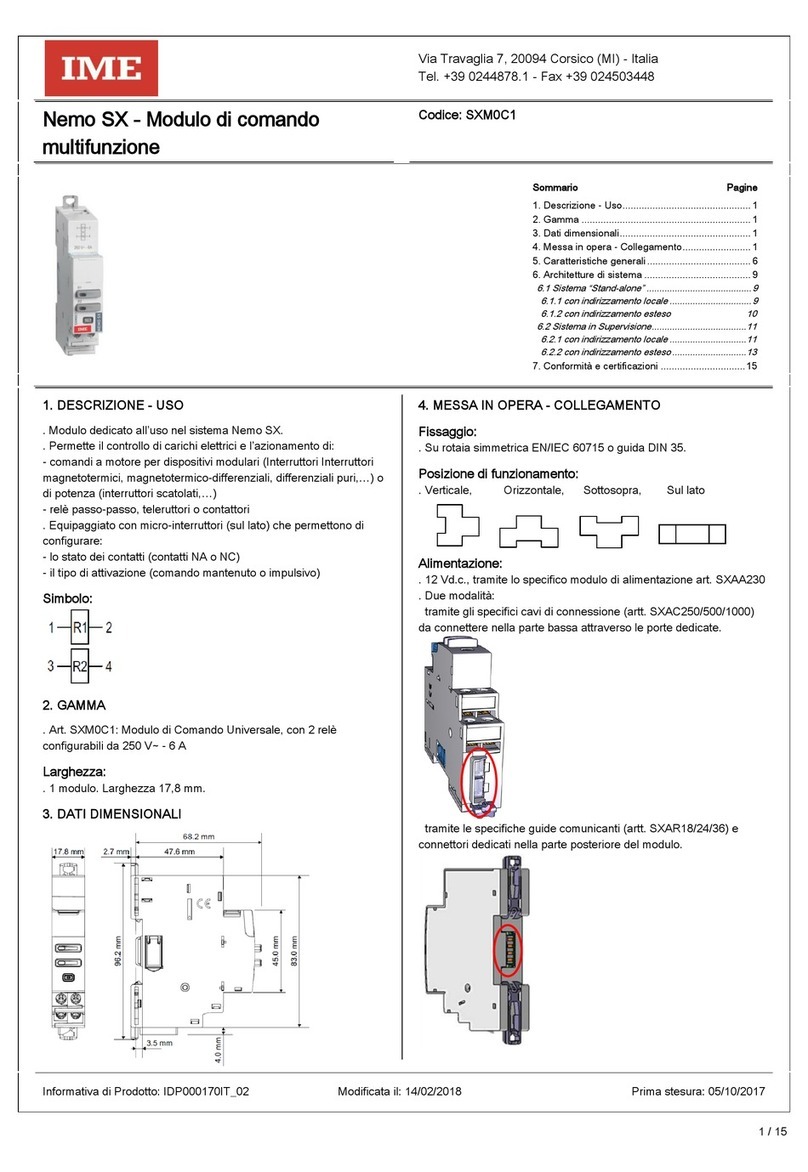 IME Nemo SX SXM0C1 manual