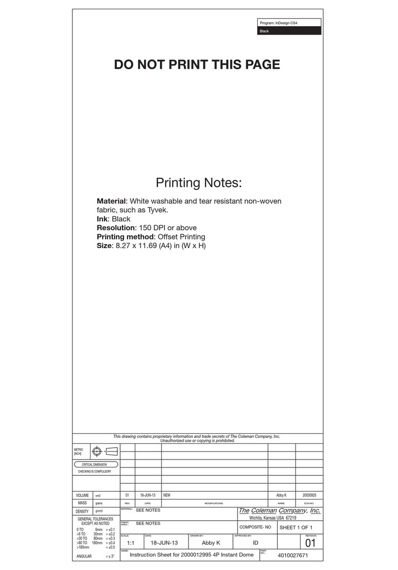 Coleman 2000015111 Manual