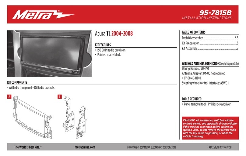 Metra Electronics 95-7815B INSTALLATION INSTRUCTIONS & MAINTENANCE GUIDE
