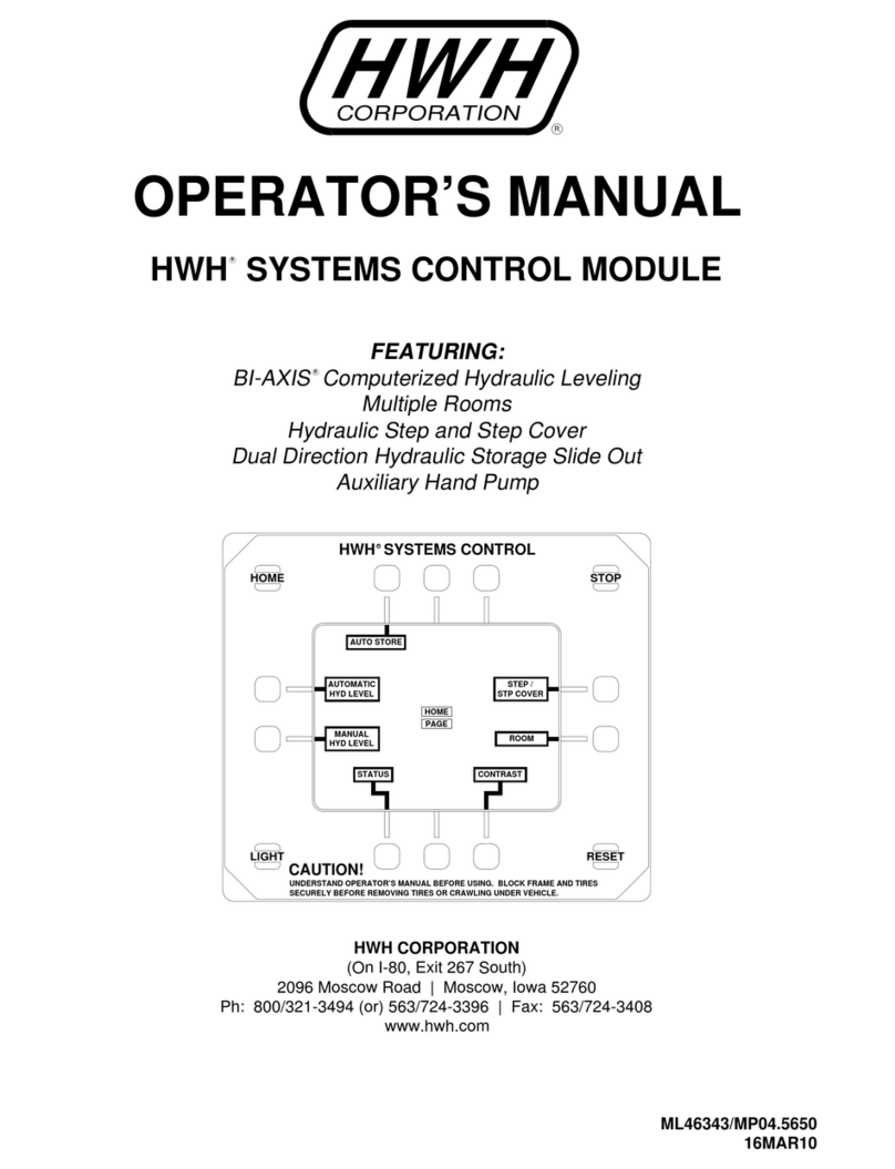 HWH SYSTEM CONTROL User manual