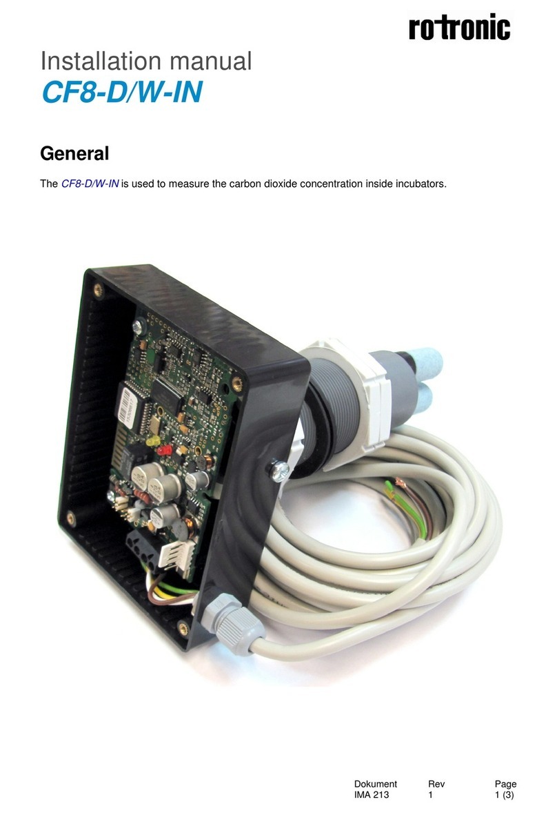 Rotronic CF8-D/W-IN installation manual