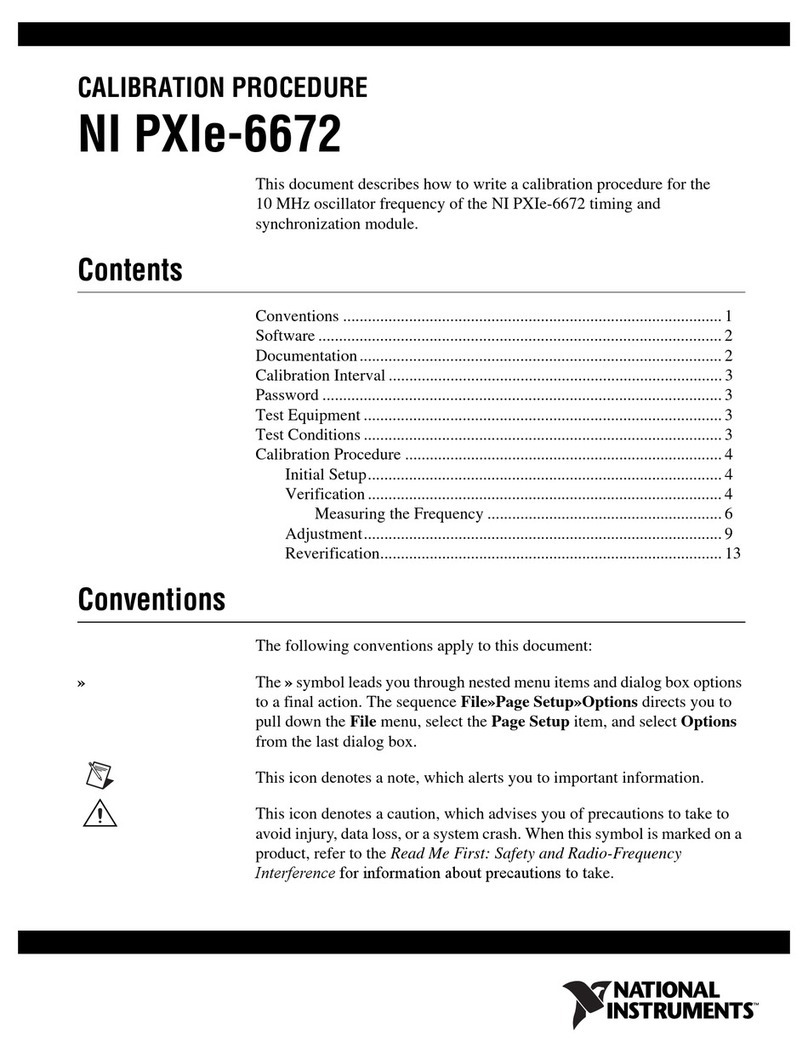 National Instruments Network Adapter NI PXIe-6672 CALIBRATION PROCEDURE