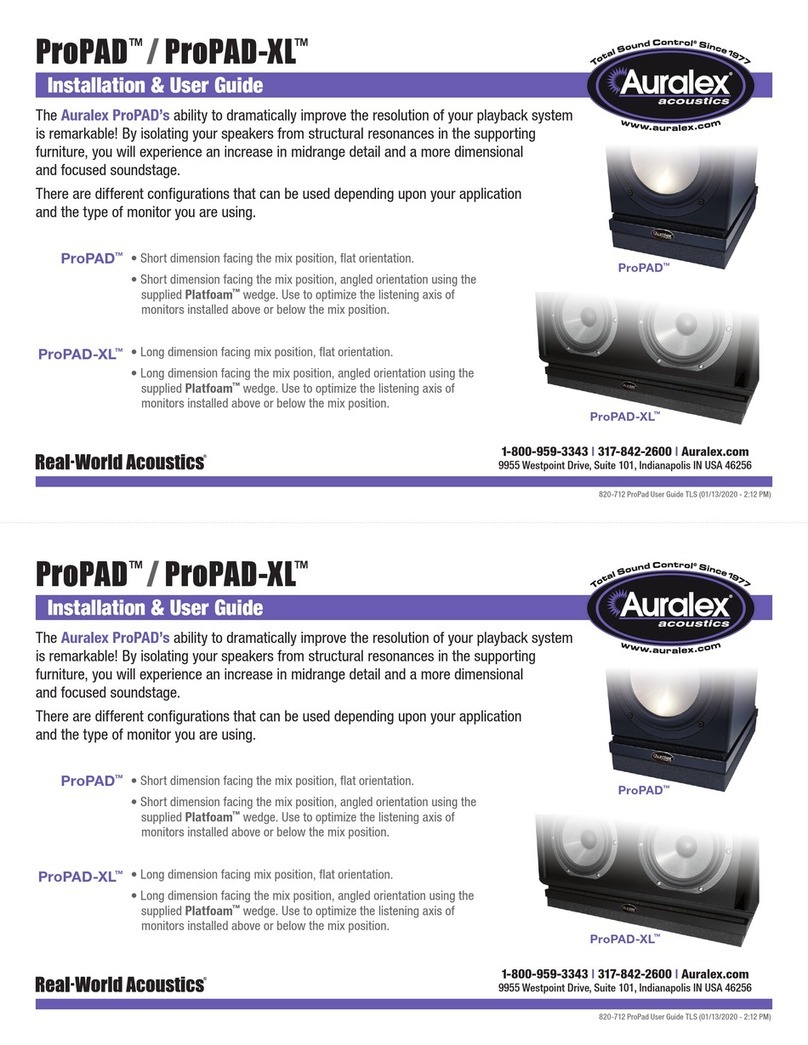 Auralex ProPAD Installation & user guide