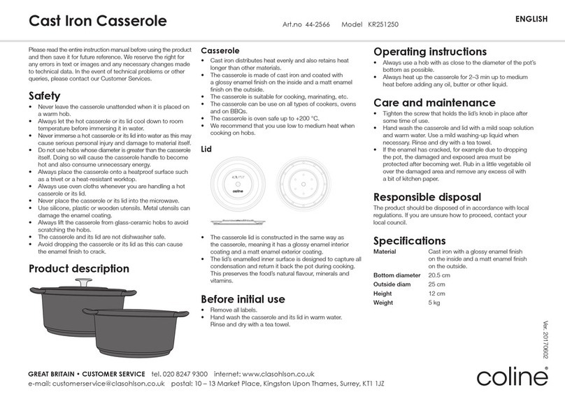 Coline KR251250 User manual
