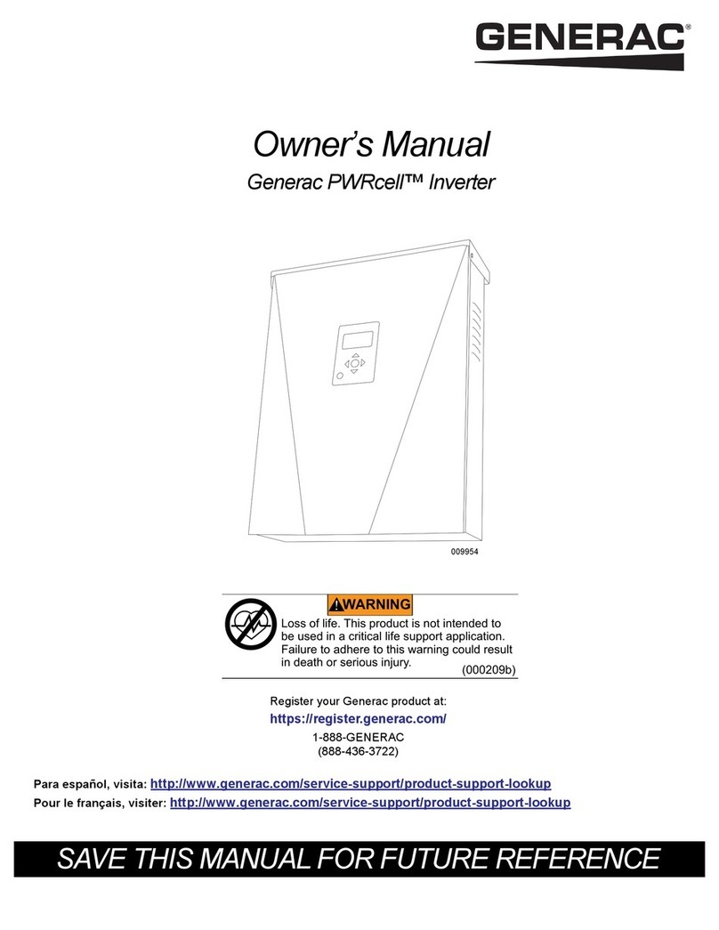 Generac Power Systems PWRcell X7600 Series User manual