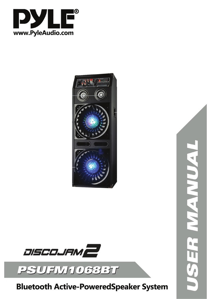 Pyle DISCOJAM2 PPSUFM1068BT User manual