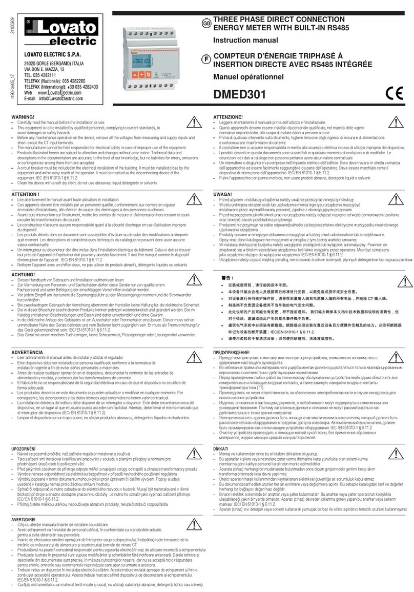 Lovato DMED301 User manual Lovato DMED301 User manual