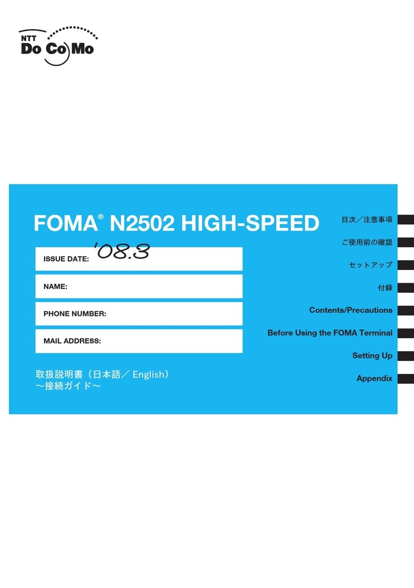 NTT docomo FOMA N2502 HIGH-SPEED Connection guide