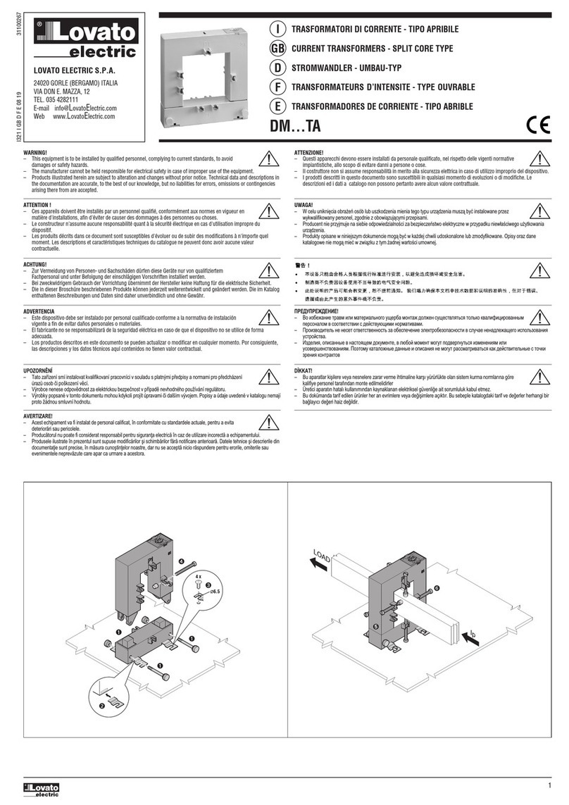 Lovato DM TA Series quick guide