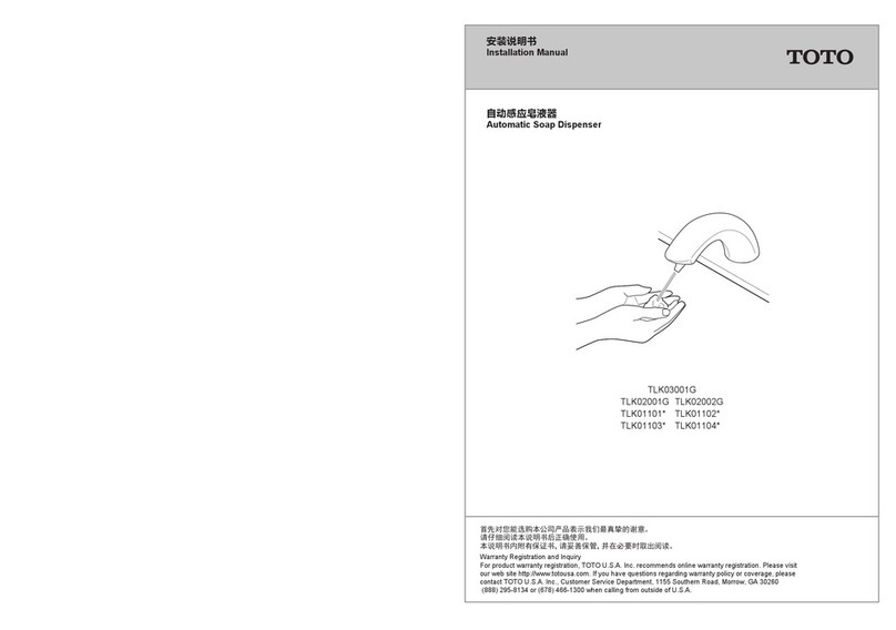 Toto TLK01101 Series installation manual