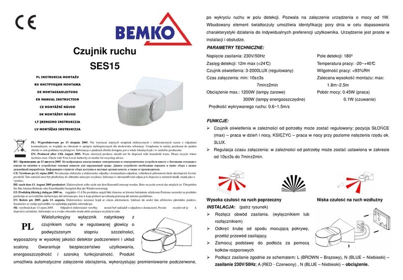 BEMKO SES15 Manual instruction