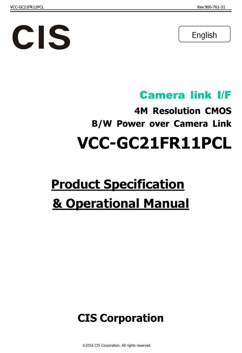 CIS VCC-GC21FR11PCL Product specification & operational manual