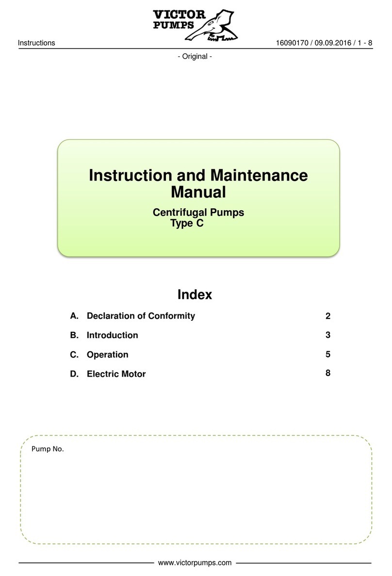 Victor Pumps C Series Instruction and maintenance manual Victor Pumps C Series Instruction and maintenance manual