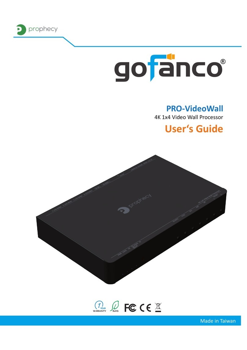 gofanco prophecy PRO-VideoWall user guide