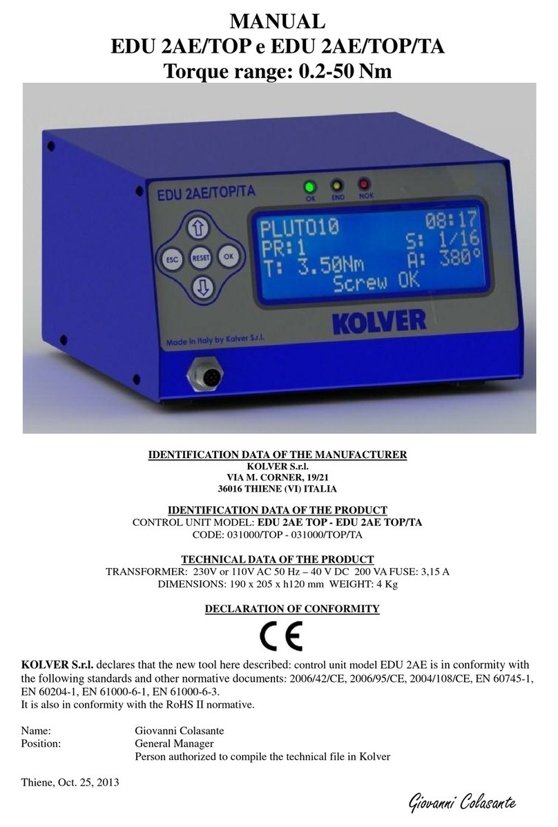 Kolver EDU 2AE/TOP manual