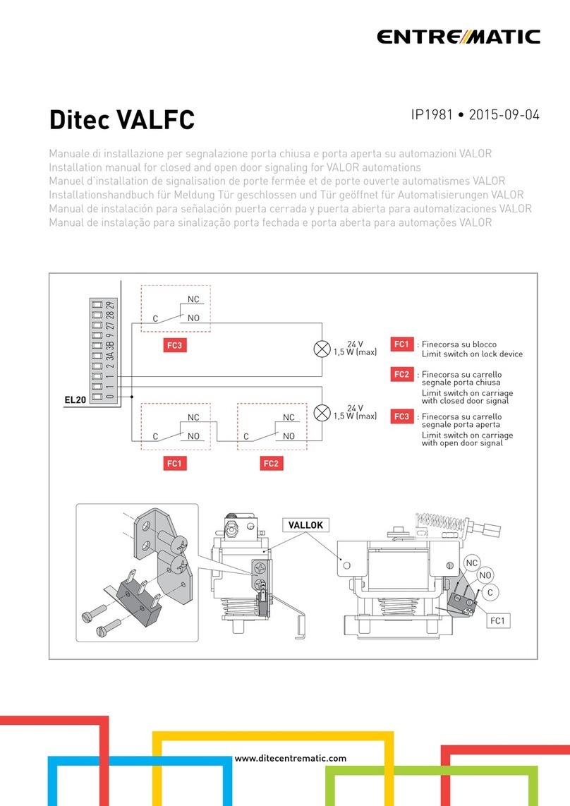 Entrematic Ditec VALFC installation manual