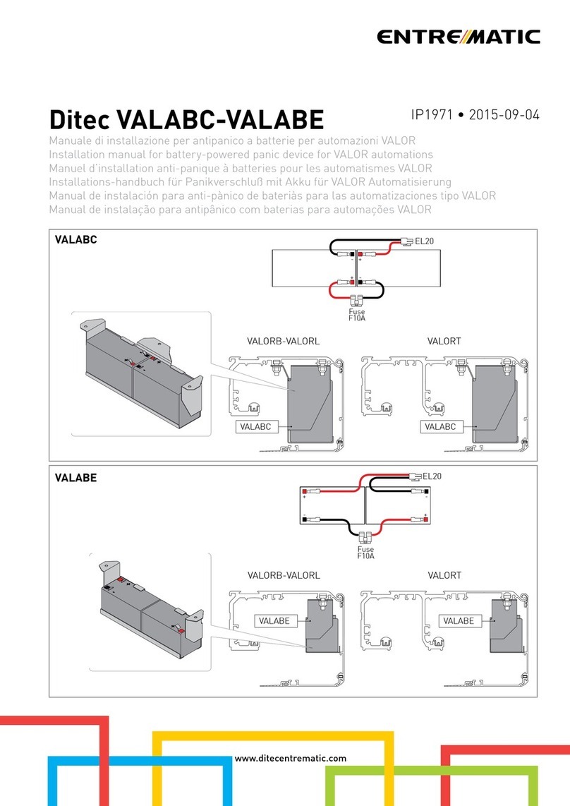 Entrematic Ditec VALABC installation manual